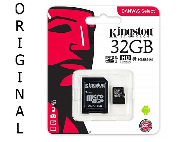 &+ MICRO SD ORIGINAL 32 GB KINGSTON CLASE 10